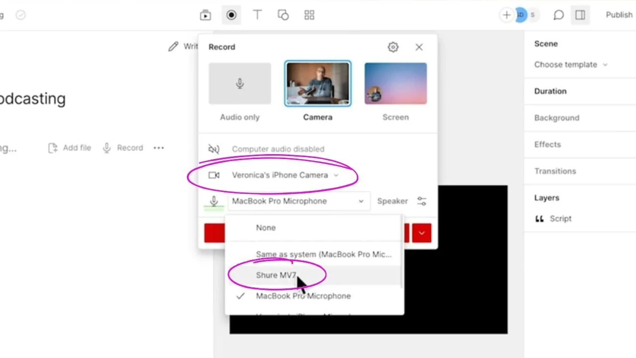 How To Use Descript To Record Your Video Podcast, original studio demonstration