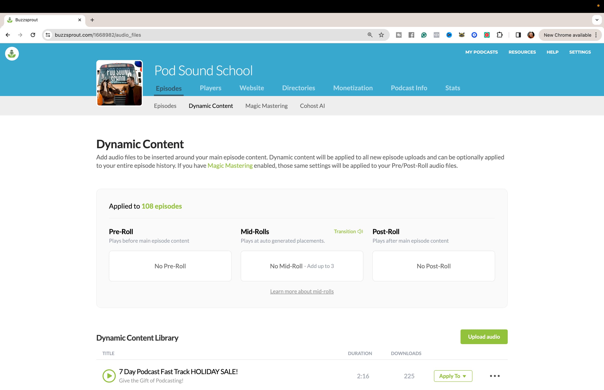 The PROs of Hosting Your Podcast on Buzzsprout: original studio demonstration