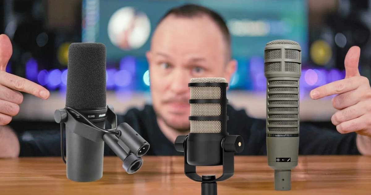 Comparing the Best 3 Dynamic Microphones for Podcasting, original studio photograph