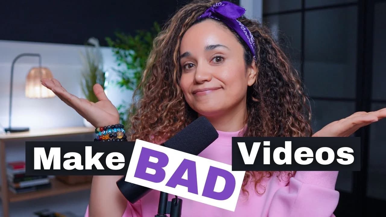 WHY Posting "Bad" Videos Will Help You Grow On YouTube, original studio photograph