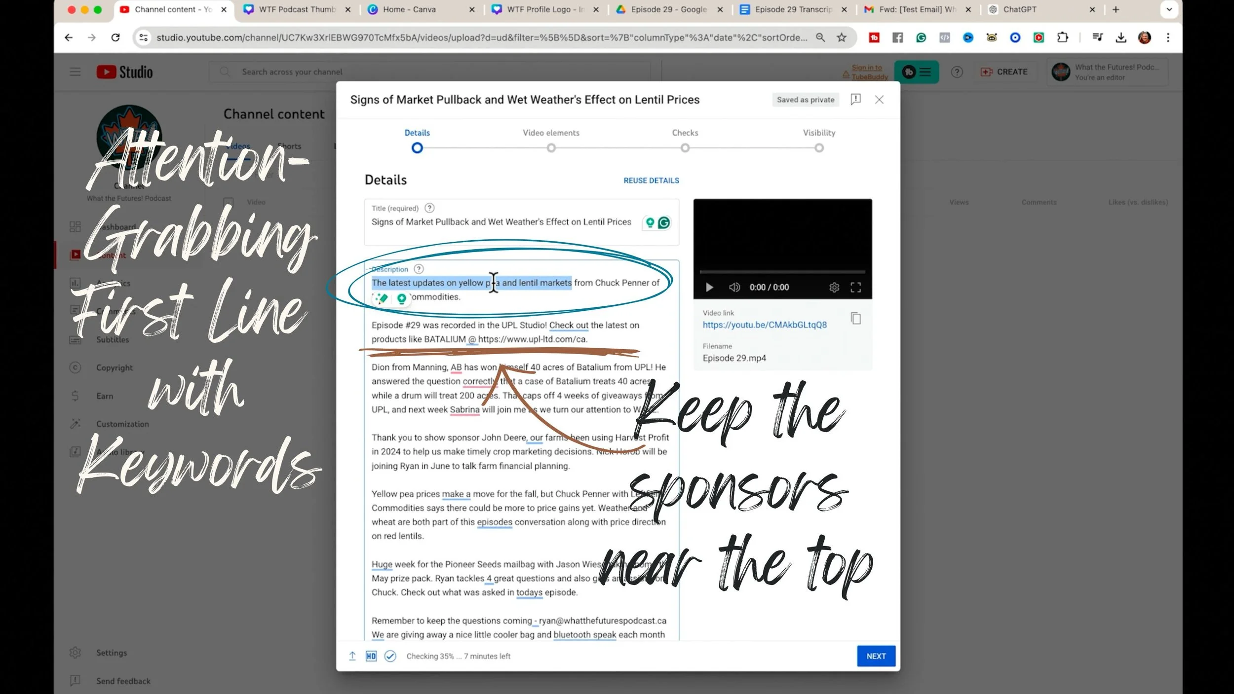 Craft an Attention-Grabbing First Line for Better SEO, original studio demonstration
