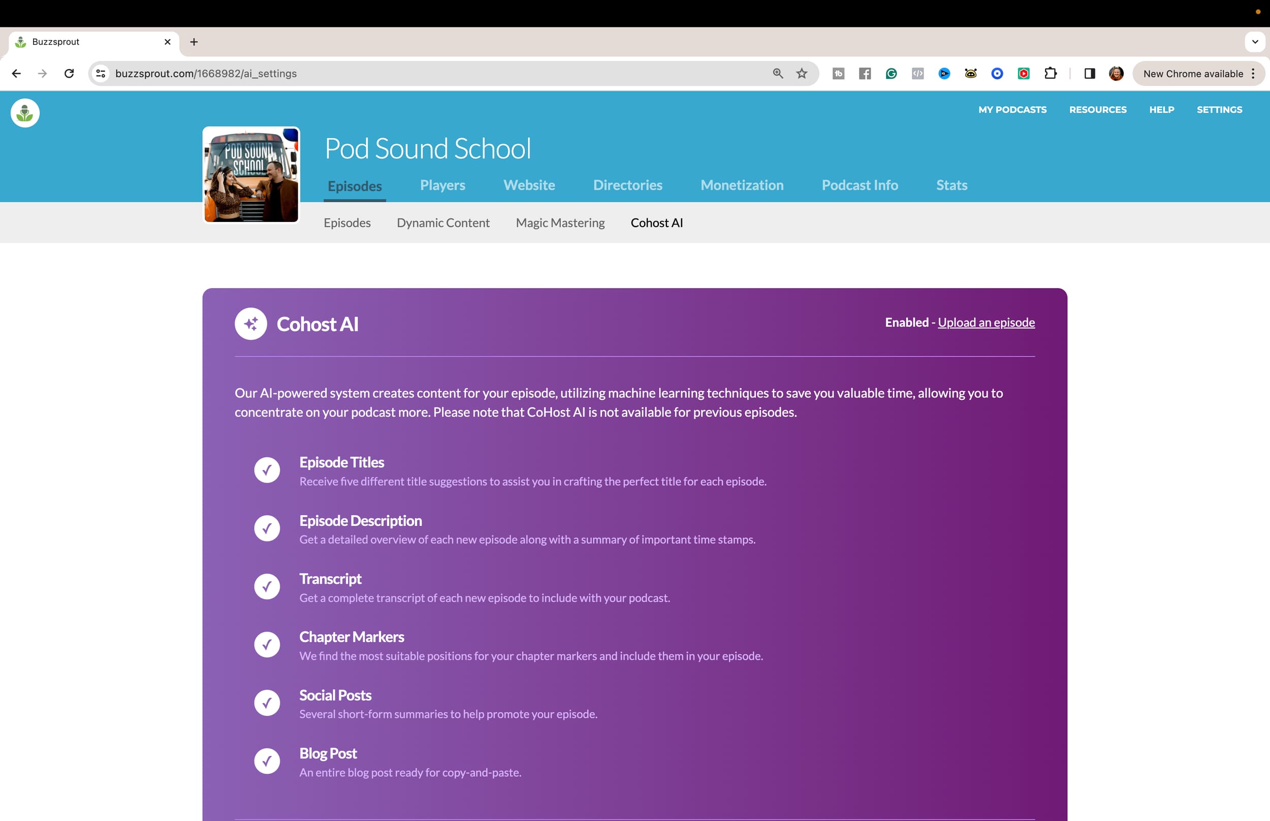 The PROs of Hosting Your Podcast on Buzzsprout: original studio demonstration