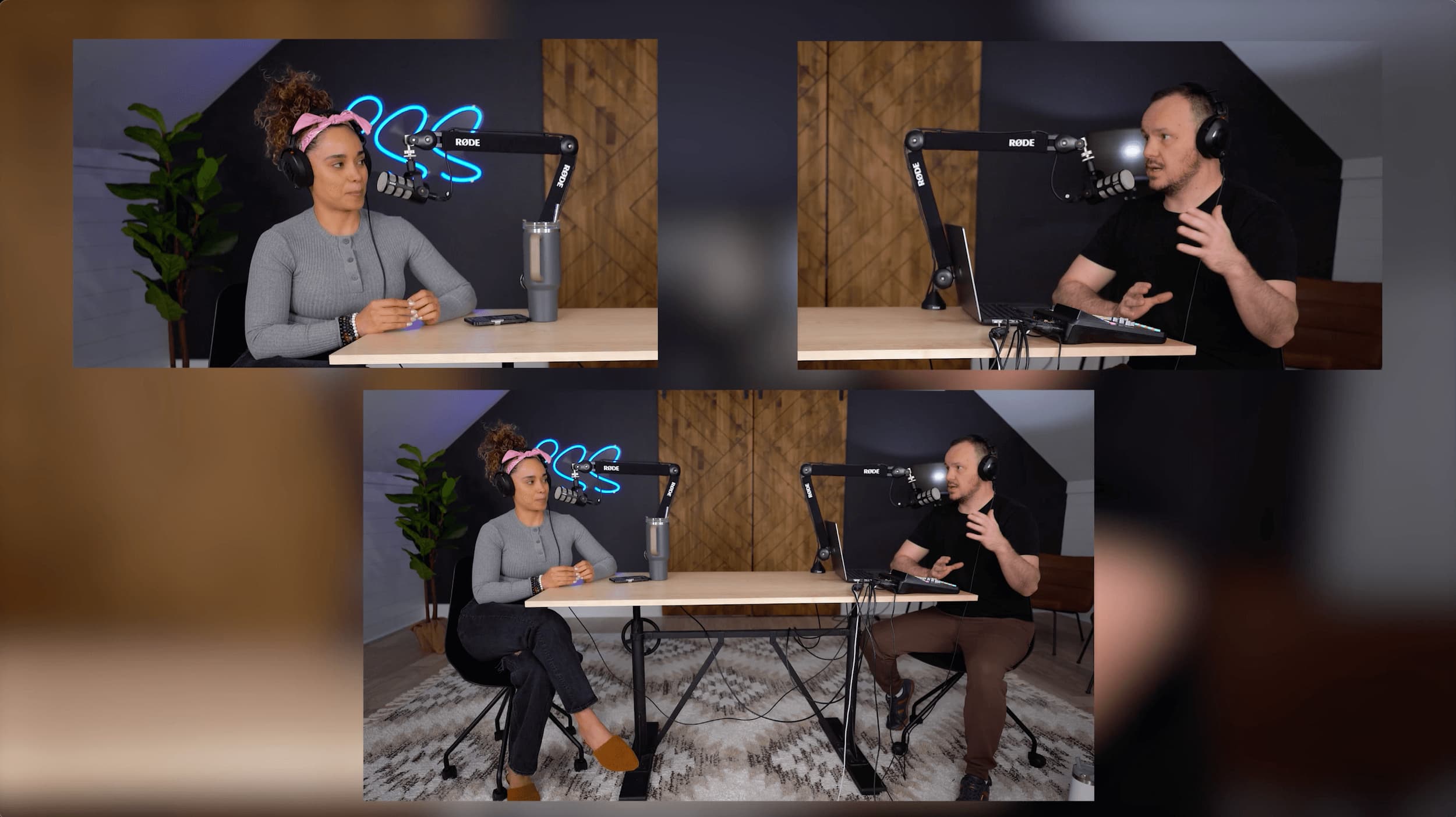 How To Set Up Obs To Create Multiple Scenes From One Camera For Your 2-Person Video Podcast Live-Stream, original studio demonstration