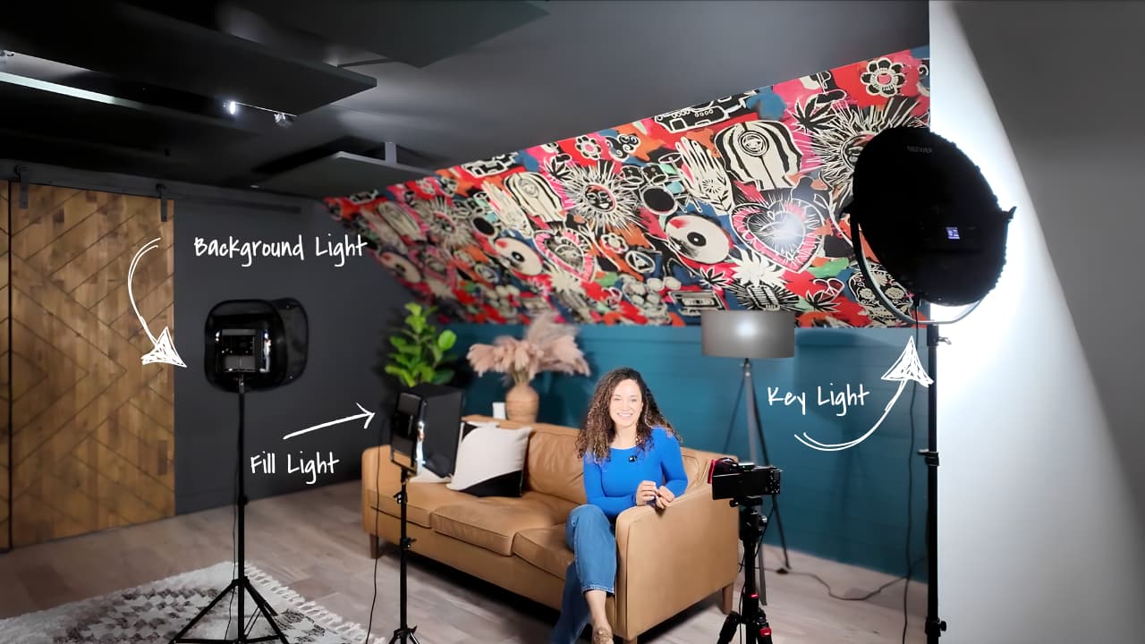 Let's see the shot look adding the three lights one by one: original studio demonstration