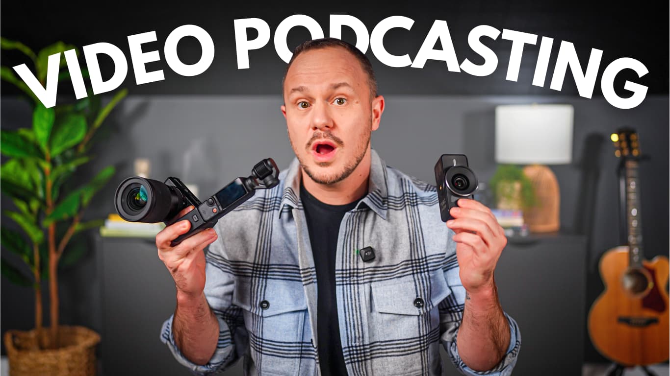 Stephen comparing cameras in the PSS Creative Media studio