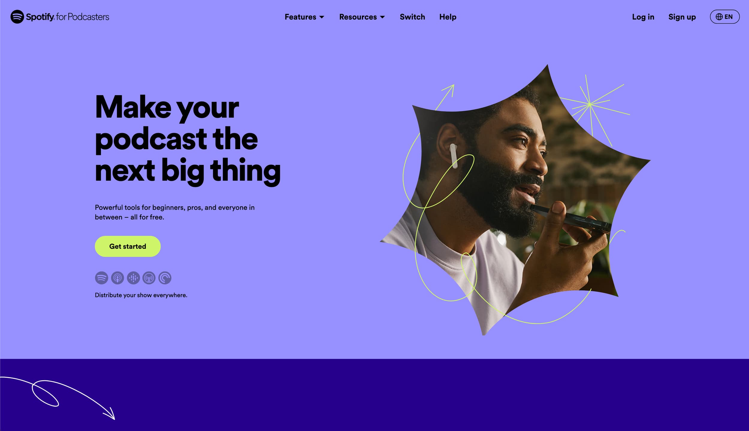 1. Click the “Get Started” Button, original studio demonstration