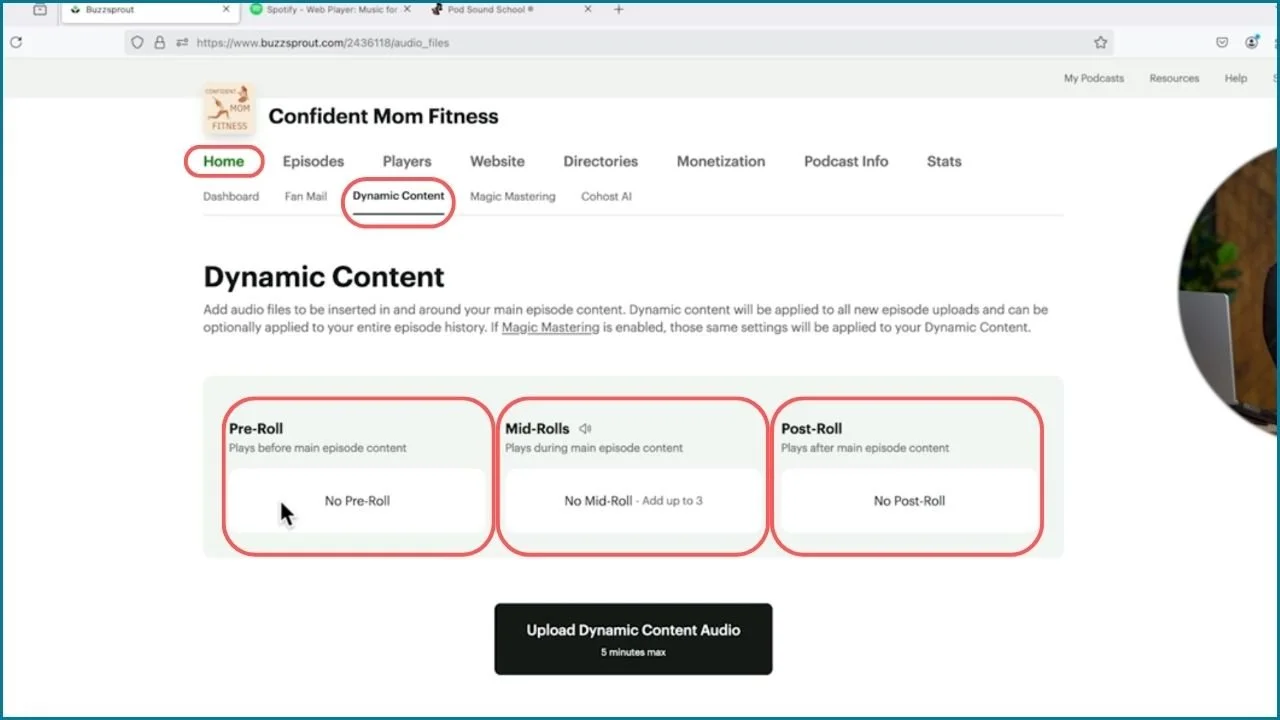 Explore Buzzsprout Features and Monetization, original studio demonstration