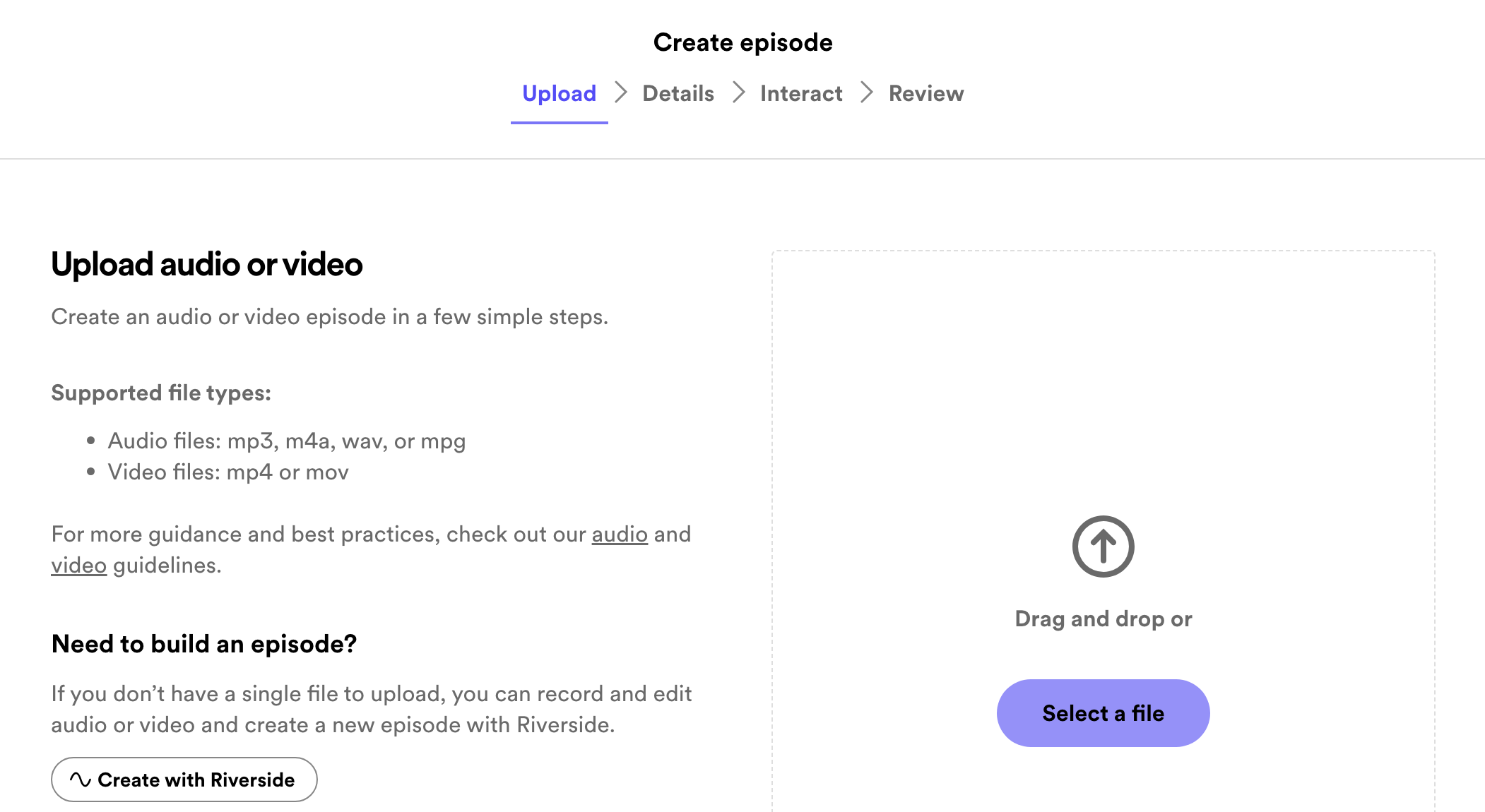 2 - Upload Your Episode to Spotify for Podcasters, original studio demonstration