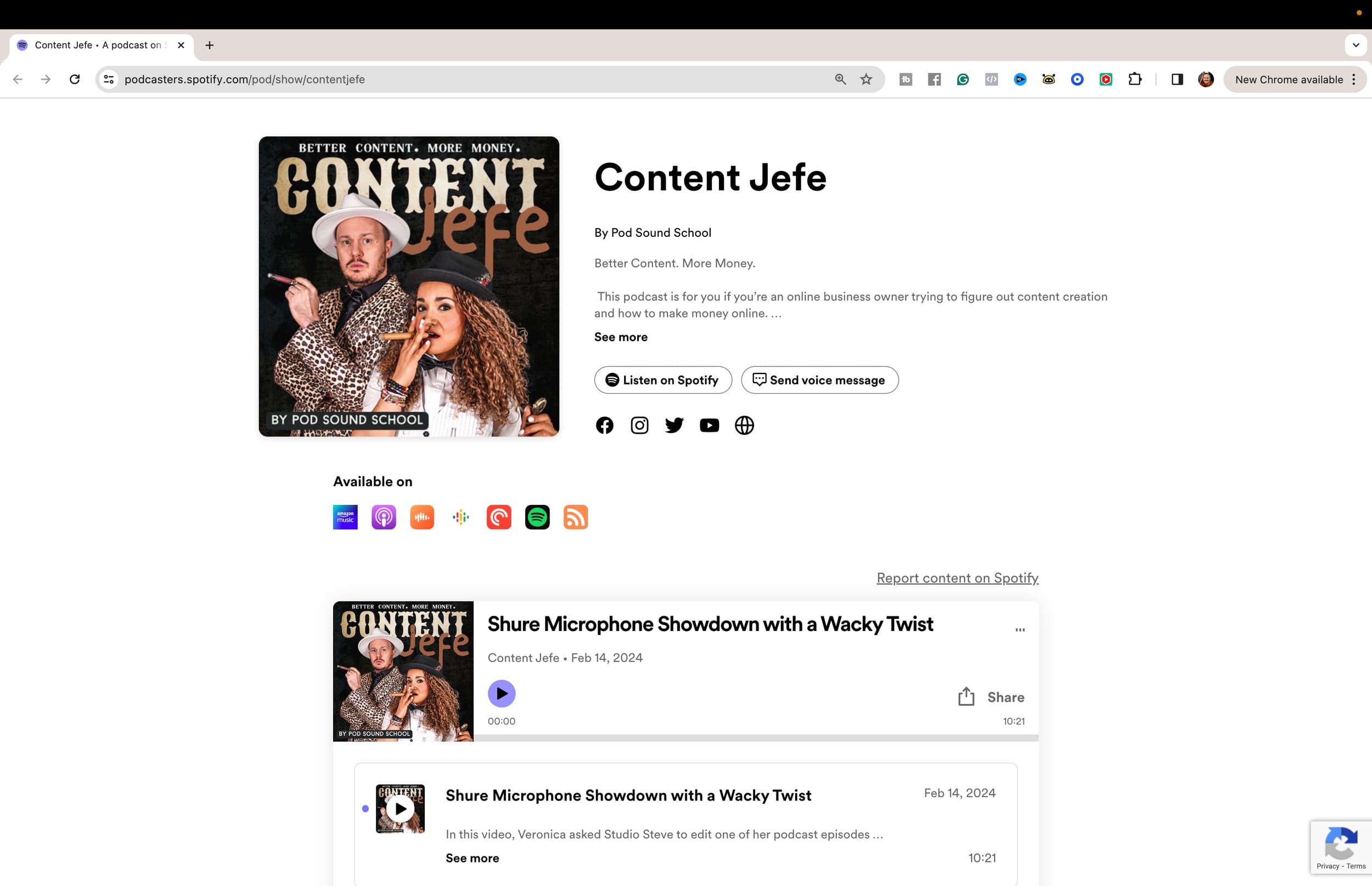 The PROs of Hosting Your Podcast on Spotify for Podcasters: original studio demonstration