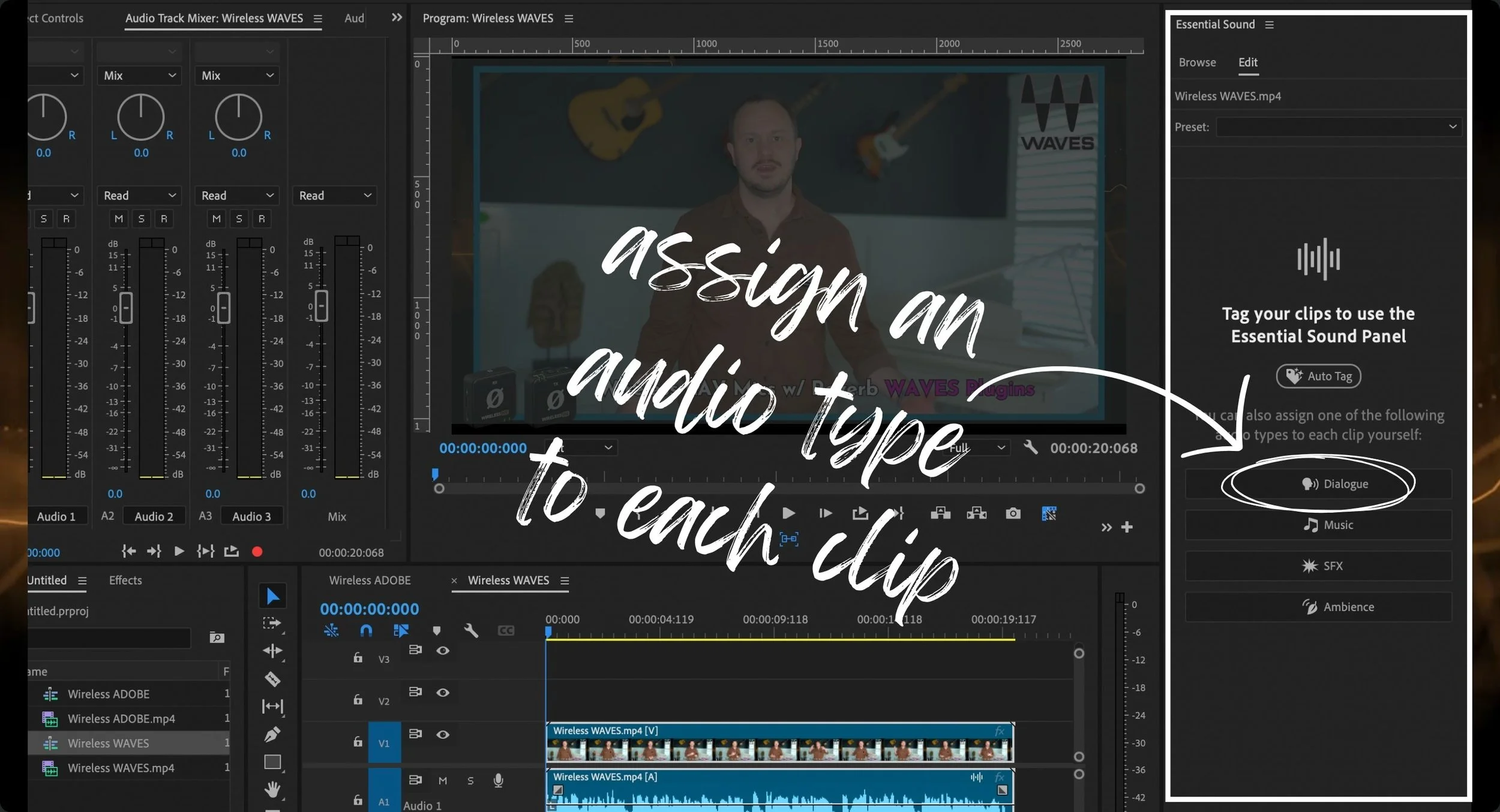 A tour of Adobe’s Podcast AI Essential Sound Panel, original studio demonstration