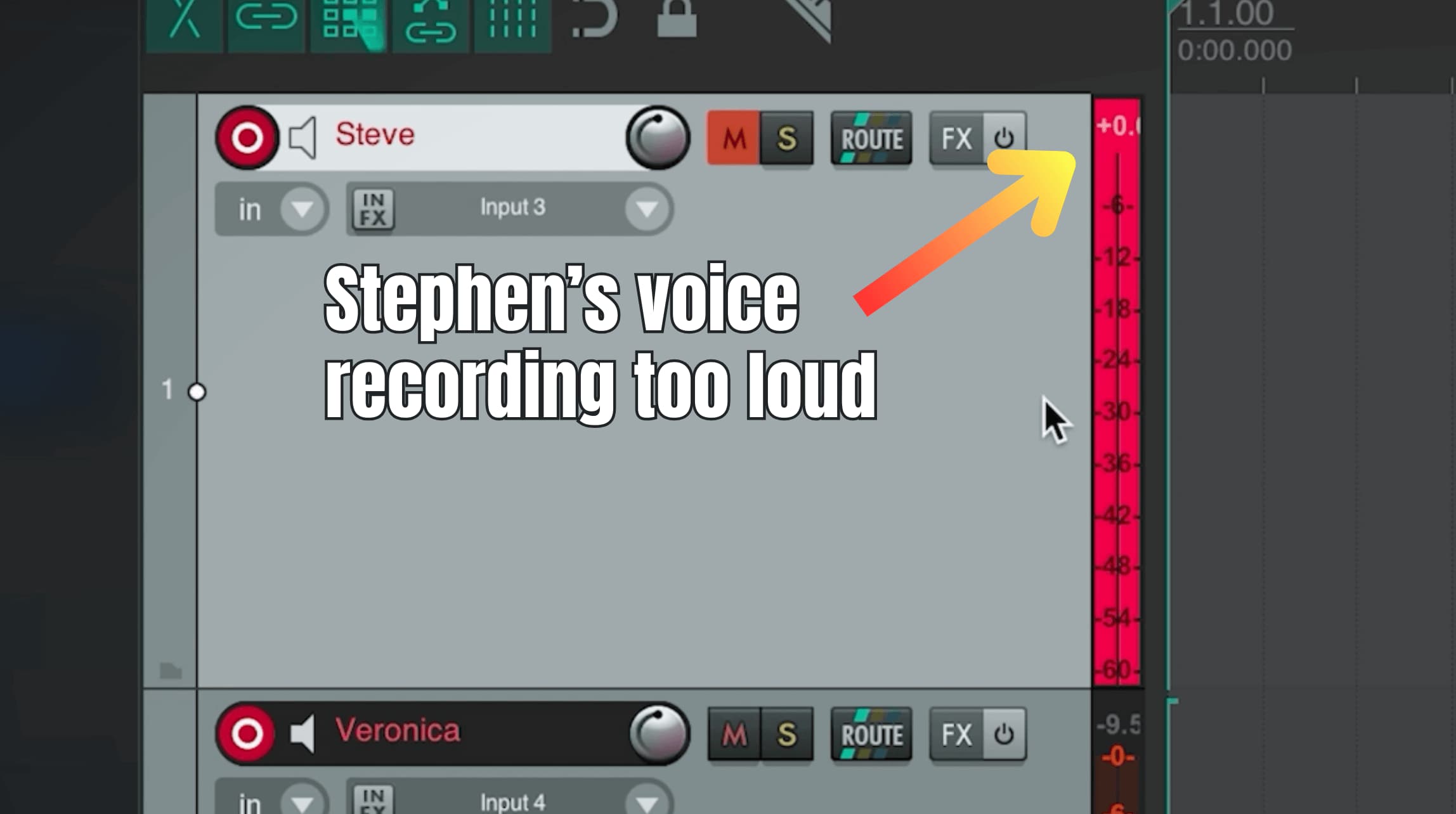 Adjusting Volume Recording Levels, original studio demonstration