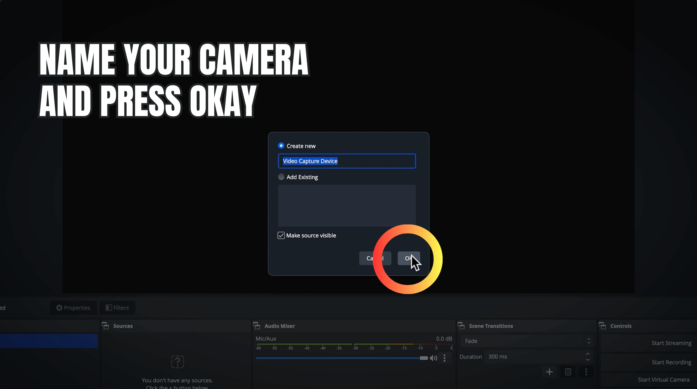 Let’s Get Scene #1 Set Up in OBS, Wide Angle: original studio demonstration