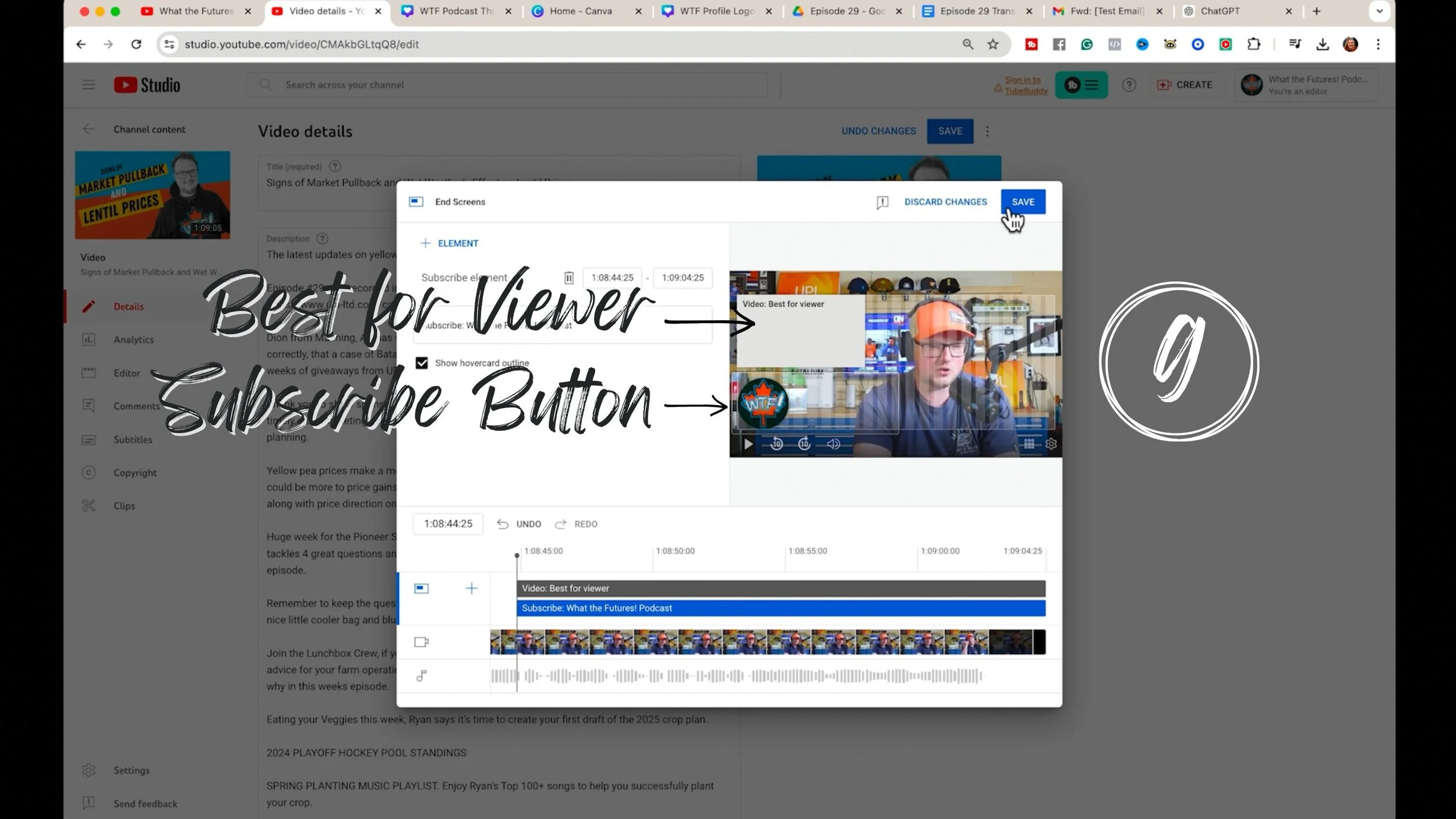 2 Easy-To-Add End Screens Elements, original studio demonstration