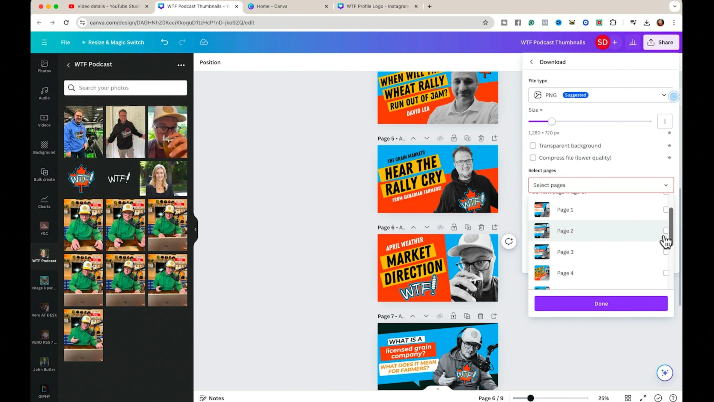Third, I created Ryan’s YouTube video thumbnail templates: original studio demonstration