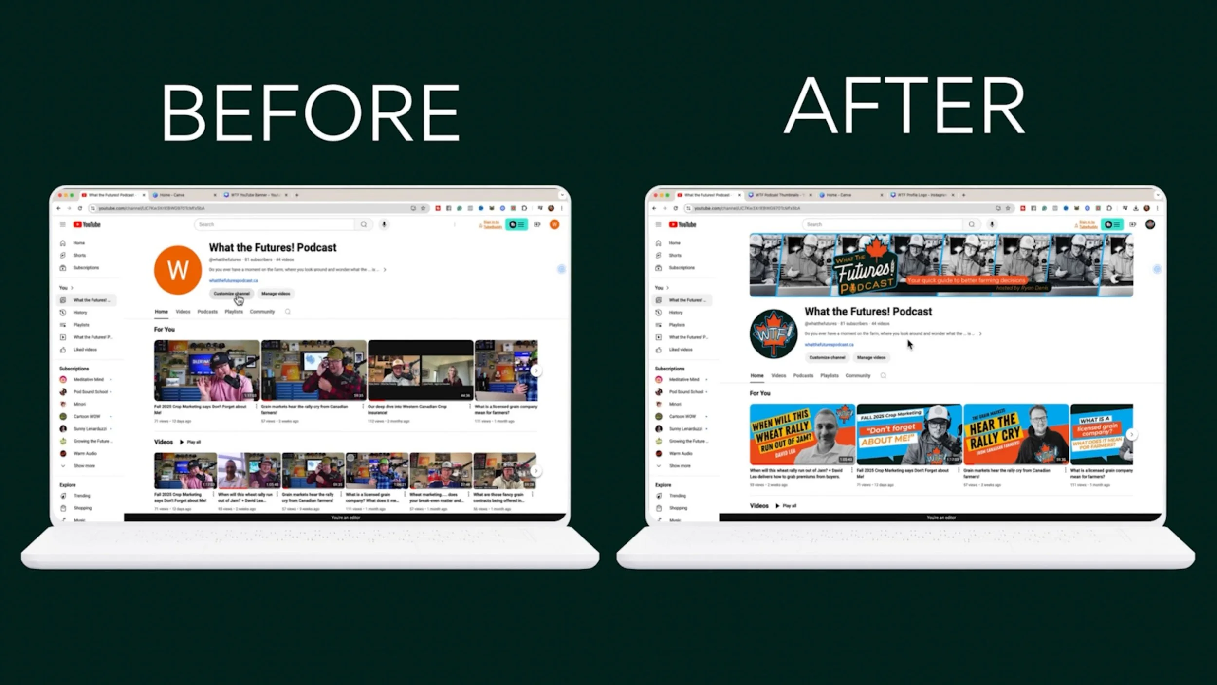 Part 2: YouTube Channel Optimization - Branding and Packaging, original studio demonstration