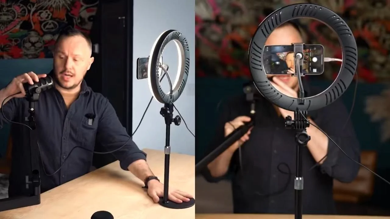 How to Position Your Phone for a Video Podcast, original studio demonstration