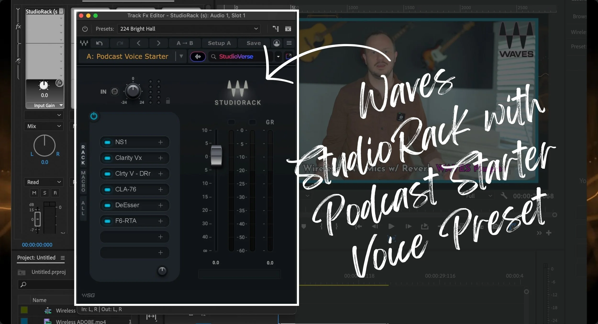 A Closer Look at the StudioRack by Waves Audio, original studio demonstration