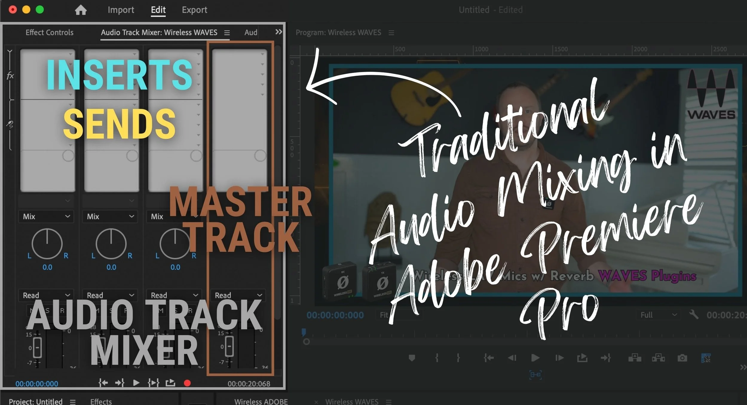 A Tour of Adobe Premiere’s Audio Track Mixer Panel, original studio demonstration
