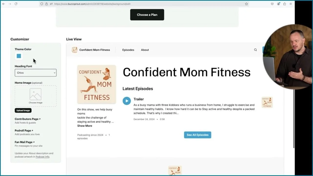 Set Up Your Buzzsprout Podcast Website, original studio demonstration