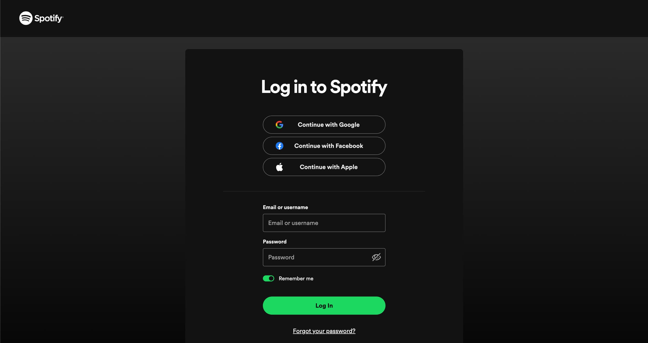 3. Create an Account with Spotify, original studio demonstration