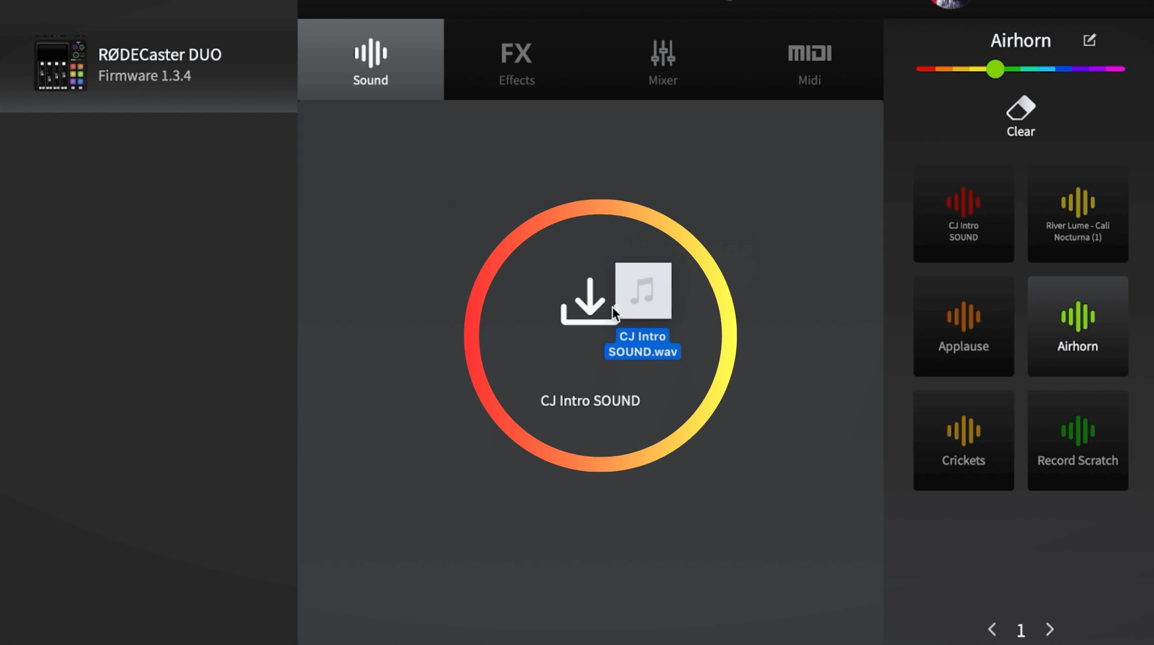 How To Add Custom Sound Effects To The Rodecaster Duo, original studio demonstration