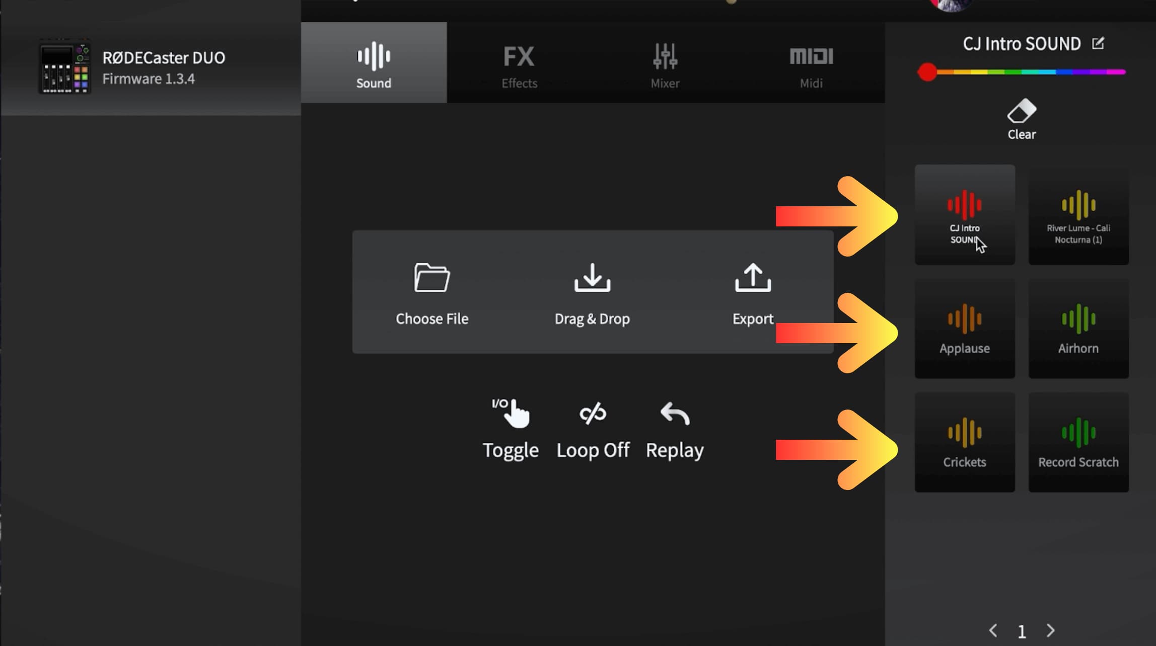 How To Add Custom Sound Effects To The Rodecaster Duo, original studio demonstration
