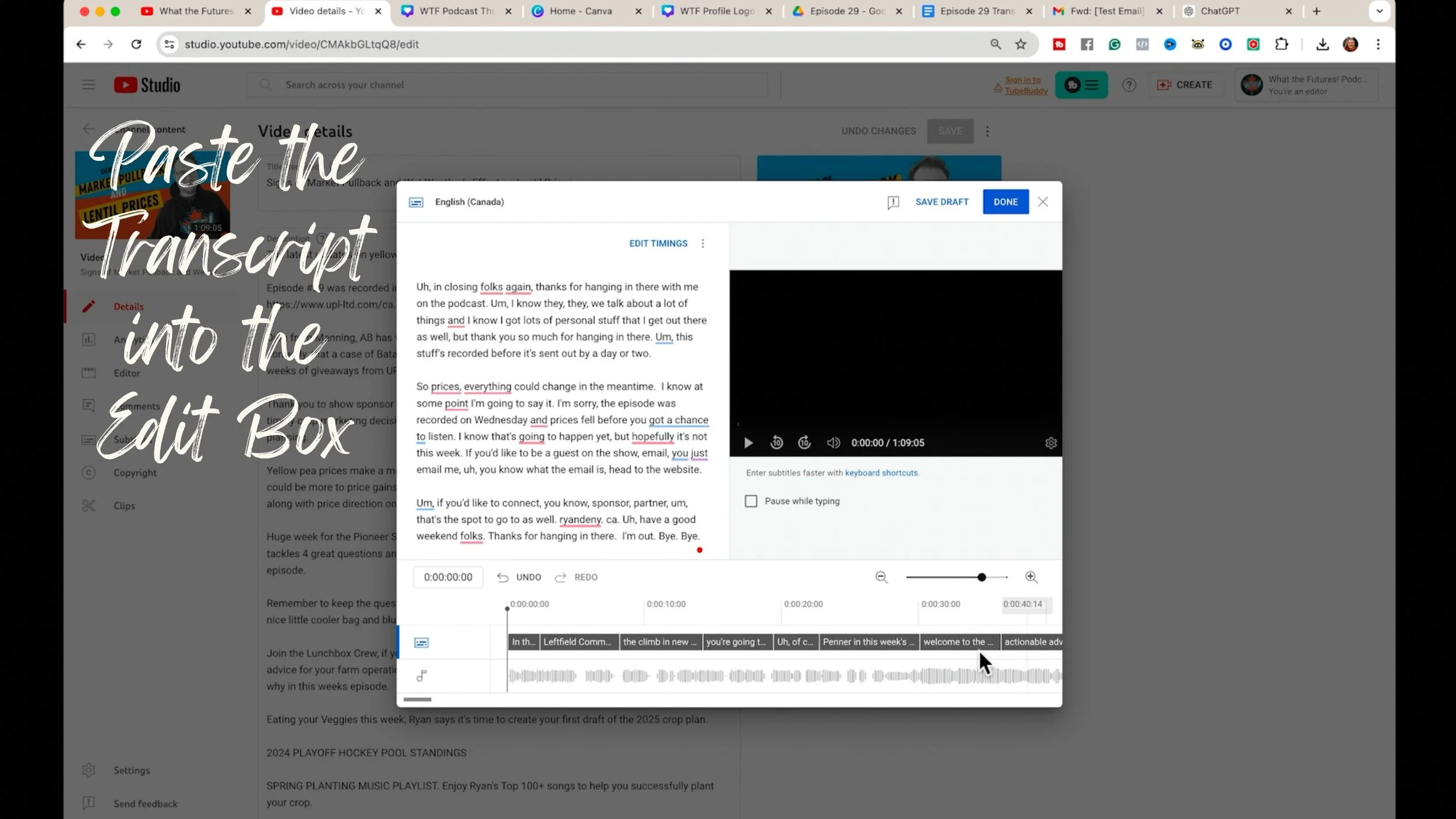 8. Add Subtitles (Captions) to Enhance Viewer Experience and Boost SEO, original studio demonstration